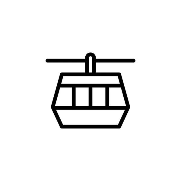 Seilbahn Symbol Vektor Logotyp — Stockvektor