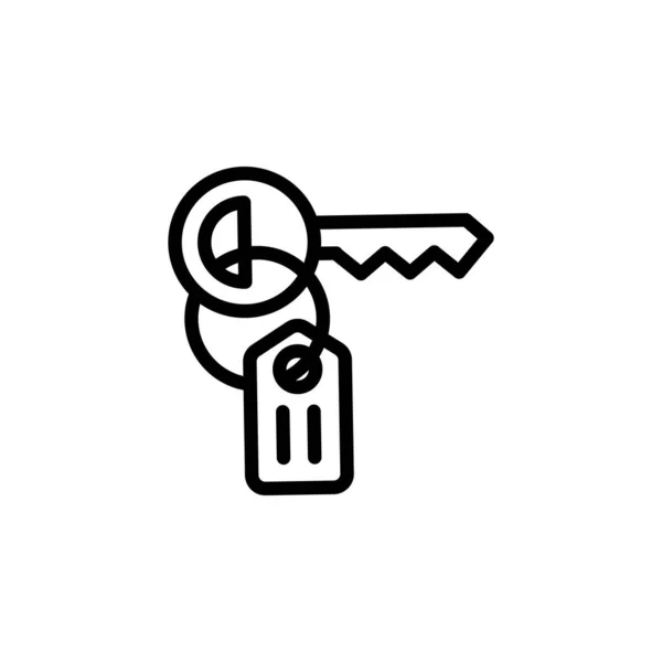 Room Key Ikonen Vektor Logotyp — Stock vektor