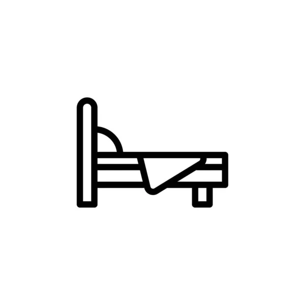 Ícone Bedroom Vetor Logotipo —  Vetores de Stock