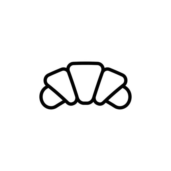 Croissant Ikon Vektor Logotyp — Stock vektor
