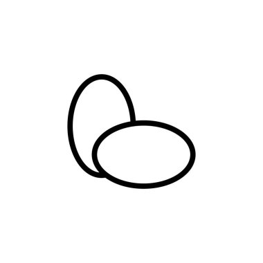 Yumurta simgesi vektörde. Logotype;