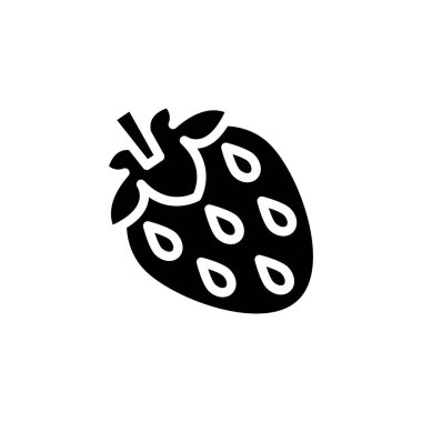 Vektör olarak çilek ikonu. Logotype;