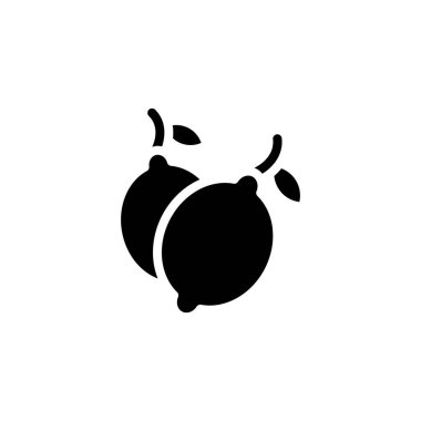 Vektör olarak limon simgesi. Logotype;