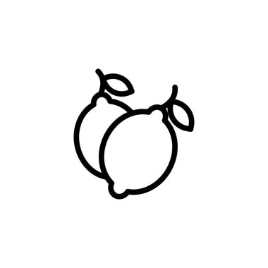 Vektör olarak limon simgesi. Logotype;