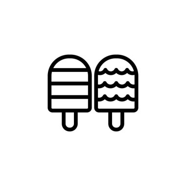 Vektör olarak meyveli buz simgesi. Logotype;