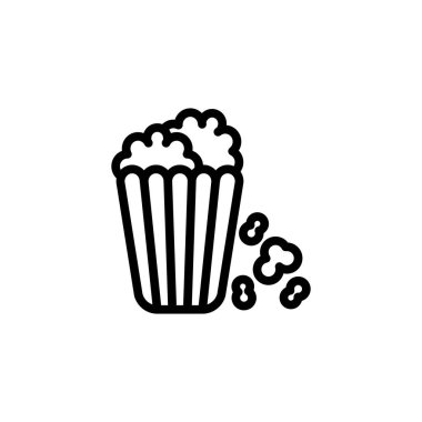 POPCORN simgesi vektörde. Logotype;