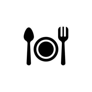 Çatal bıçak ikonu vektörde. Logotype;