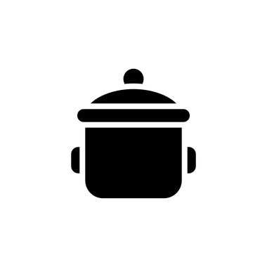 Tencere simgesi vektör olarak pişiriliyor. Logotype;