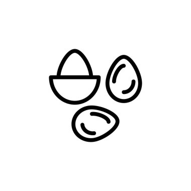 Badem simgesi vektörde. Logotype;