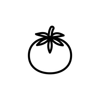 Vektör olarak domates ikonu. Logotype;