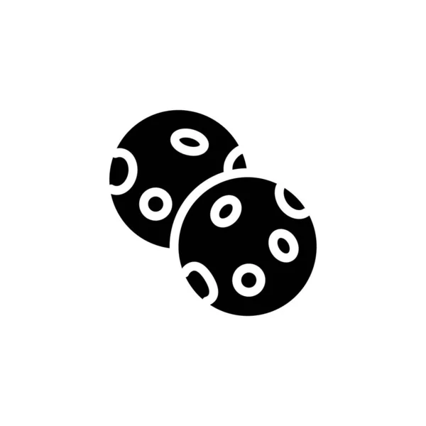 Εικονίδιο Cookie Σοκολάτας Διάνυσμα Λογότυπο — Διανυσματικό Αρχείο