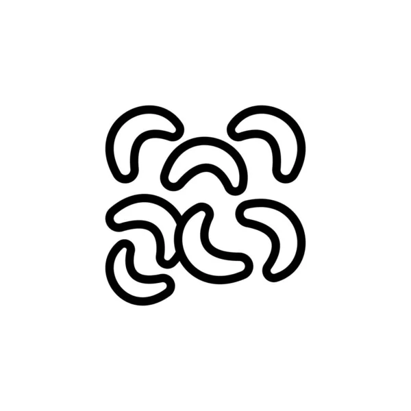 Cashewnüsse Symbol Vektor Logotyp — Stockvektor