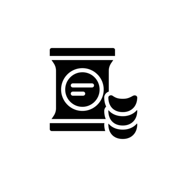 Chips Symbol Vektor Logotyp — Stockvektor