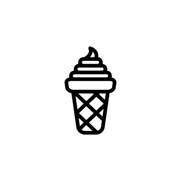 Icono Helado Vector Logotipo — Vector de stock