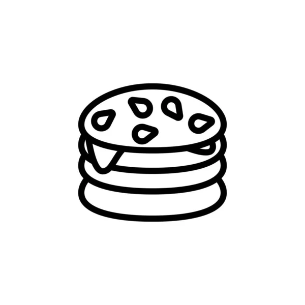 Burger Ikon Vektorban Logotípus — Stock Vector