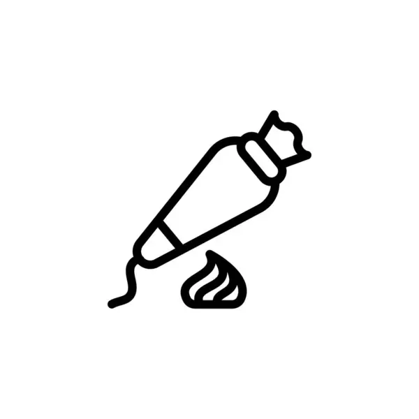 Icona Piping Bag Vettore Logotipo — Vettoriale Stock