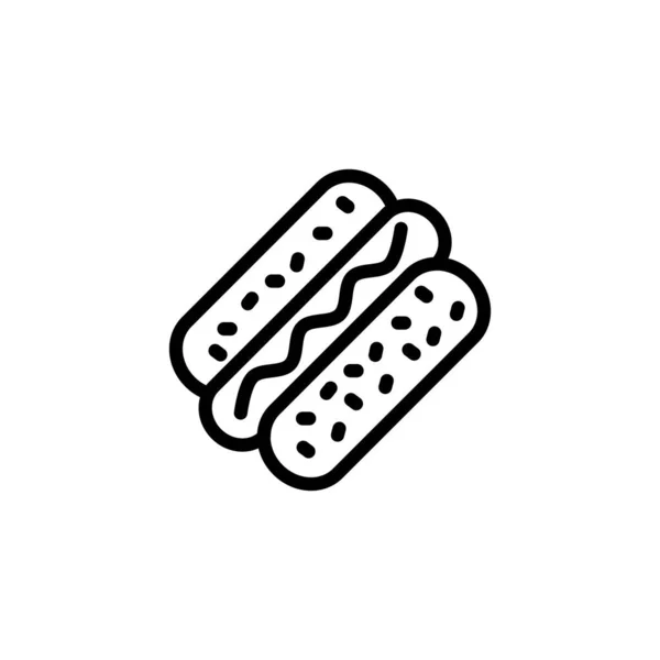 Kyckling Hot Dog Ikon Vektor Logotyp — Stock vektor