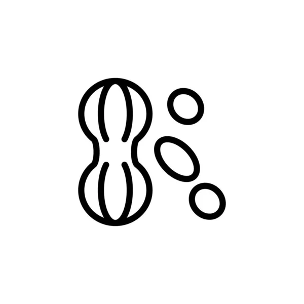 Jordnötsikon Vektor Logotyp — Stock vektor