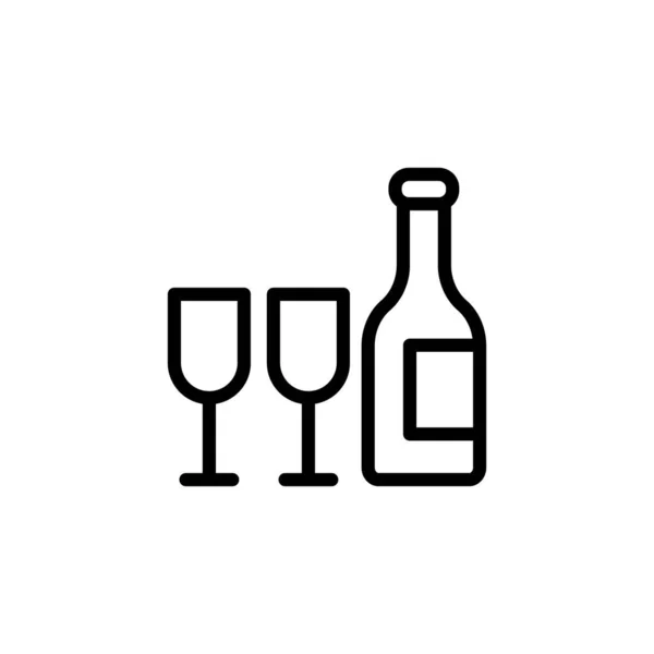 Icône Vin Vecteur Logotype — Image vectorielle