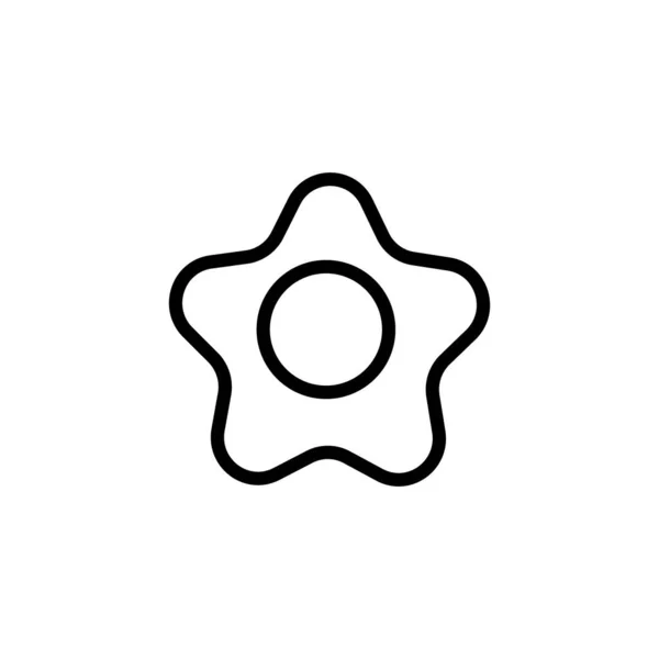Icona Dell Uovo Mezzo Arrosto Nel Vettore Logotipo — Vettoriale Stock