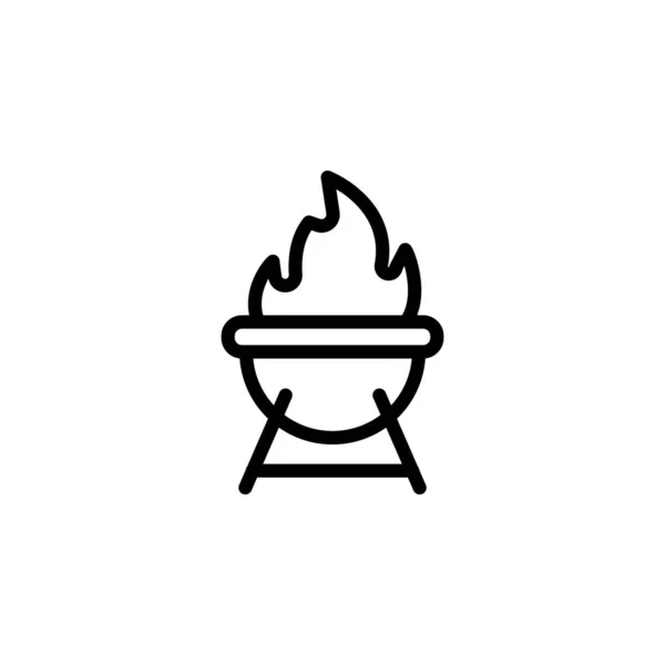 Barbecue Icoon Vector Logotype — Stockvector