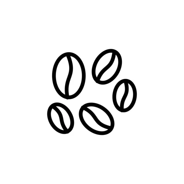 Kaffeebohnen Symbol Vektor Logotyp — Stockvektor