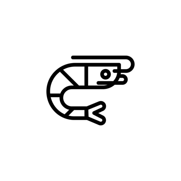 Crevette Crevette Icône Dans Vecteur Logotype — Image vectorielle