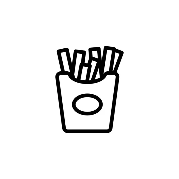 Icône Frites Vecteur Logotype — Image vectorielle