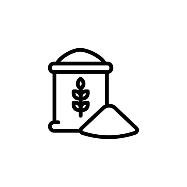 Mehl Symbol Vektor Schriftzug — Stockvektor