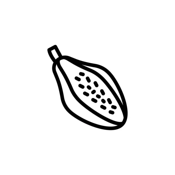 Vektör Olarak Papaya Simgesi Logotype — Stok Vektör