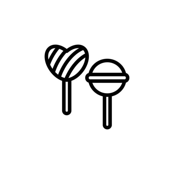 Lollipop Ikonen Vektor Logotyp — Stock vektor