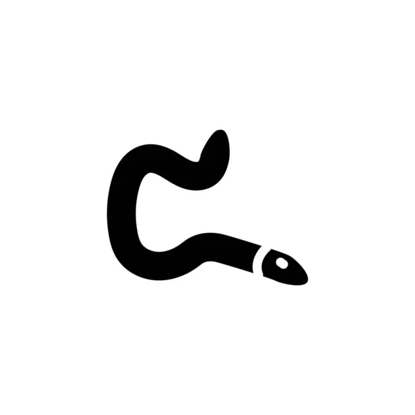 Icona Eel Nel Vettore Logotipo — Vettoriale Stock