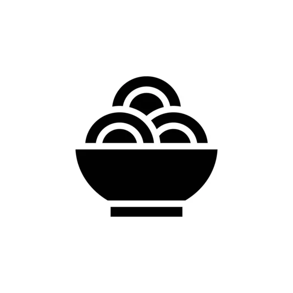 Icono Fideos Vector Logotipo — Vector de stock