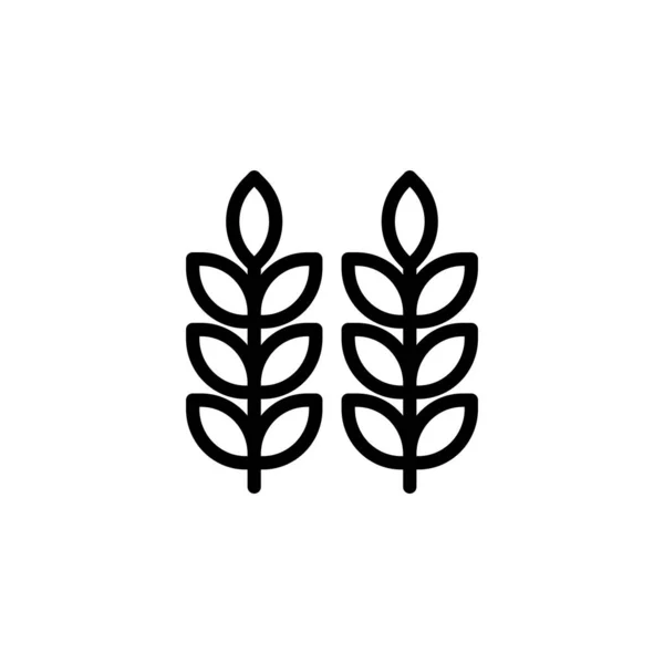 Ikona Pšenice Vektoru Logotyp — Stockový vektor