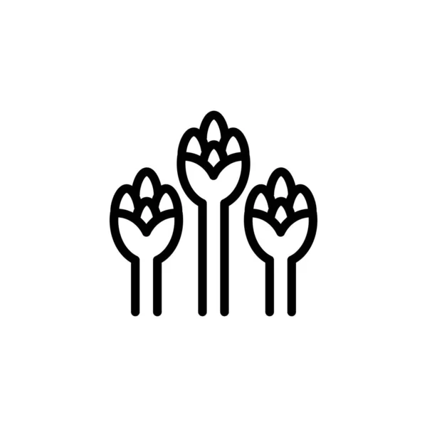 Spargel Symbol Vektor Logotyp — Stockvektor