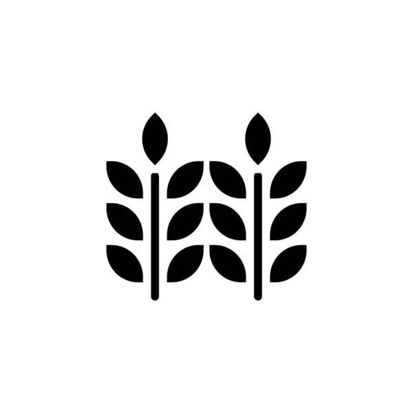 Ícone Trigo Vetor Logotipo — Vetor de Stock
