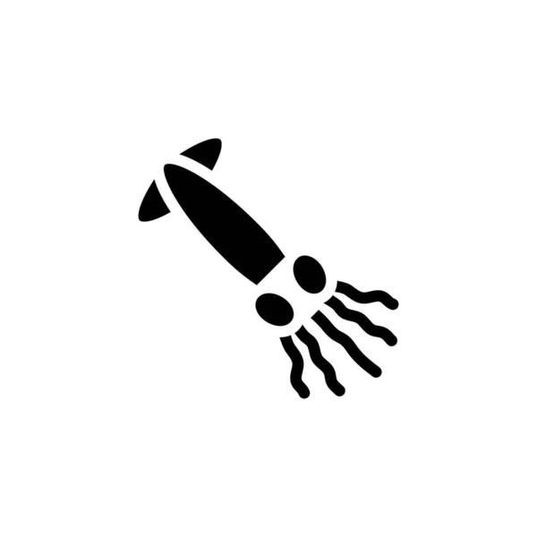 ベクトルのイカのアイコン ロゴタイプ — ストックベクタ