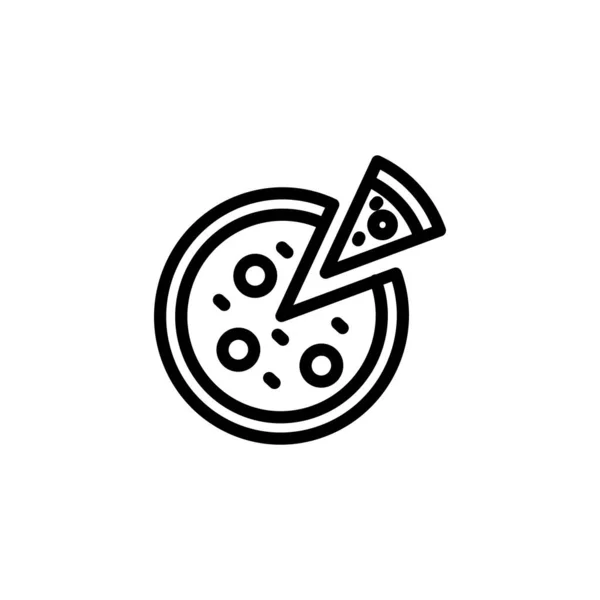 Pizzaikonen Vektor Logotyp — Stock vektor