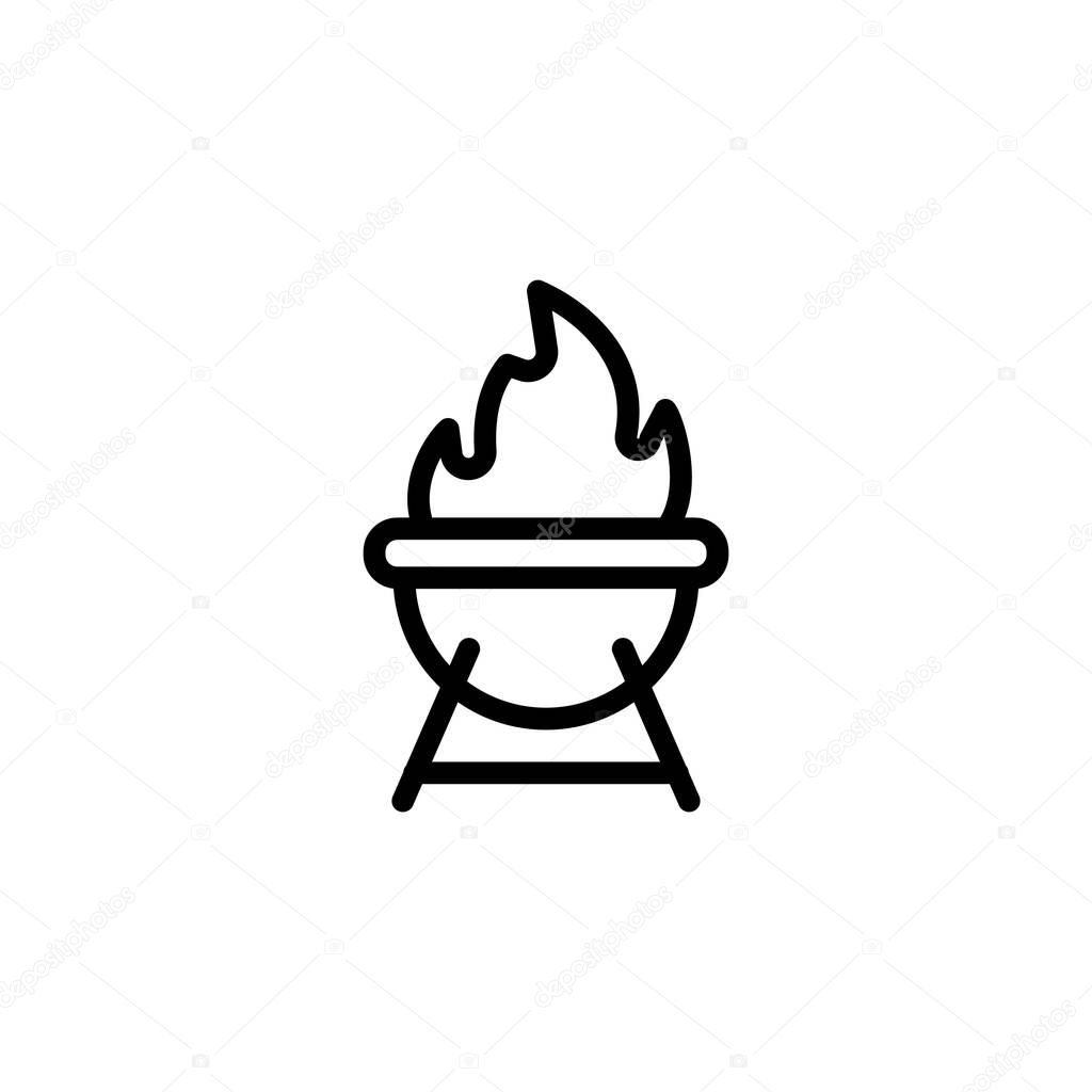 Barbeque icon in vector. Logotype;