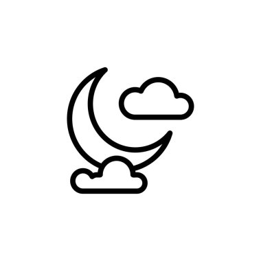 Vektör olarak Ay Hilal simgesi. Logotype