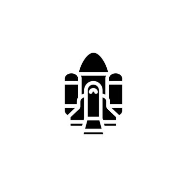 Uzay mekiği simgesi vektörde. Logotype