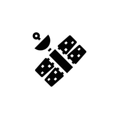 Uydu simgesi vektörde. Logotype