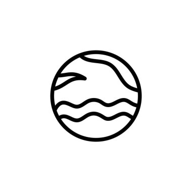 Vektör olarak Uranüs simgesi. Logotype