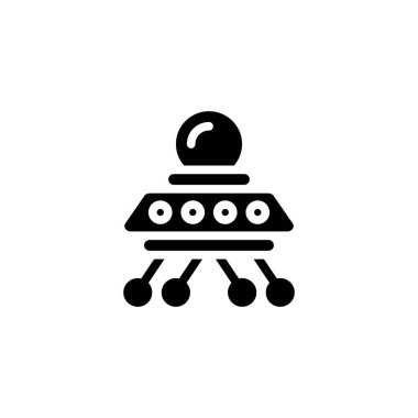 Uçan daire simgesi vektörde. Logotype