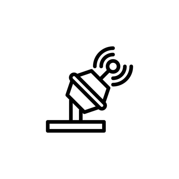 Icône Plat Satellite Dans Vecteur Logotype — Image vectorielle