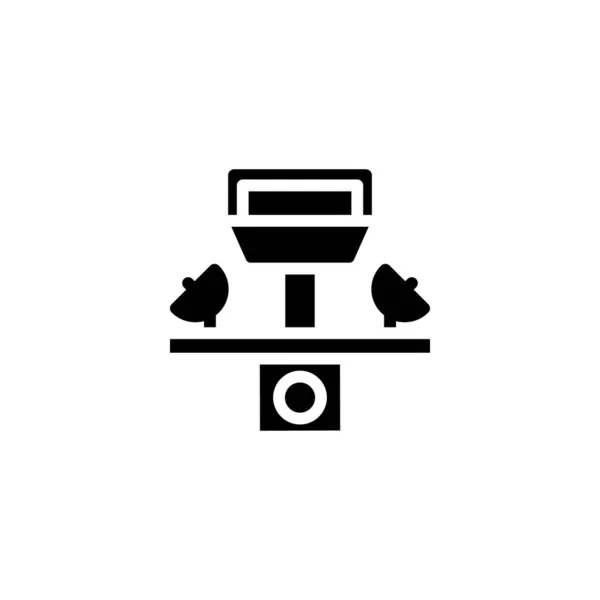 Rymdstationsikonen Vektor Logotyp — Stock vektor