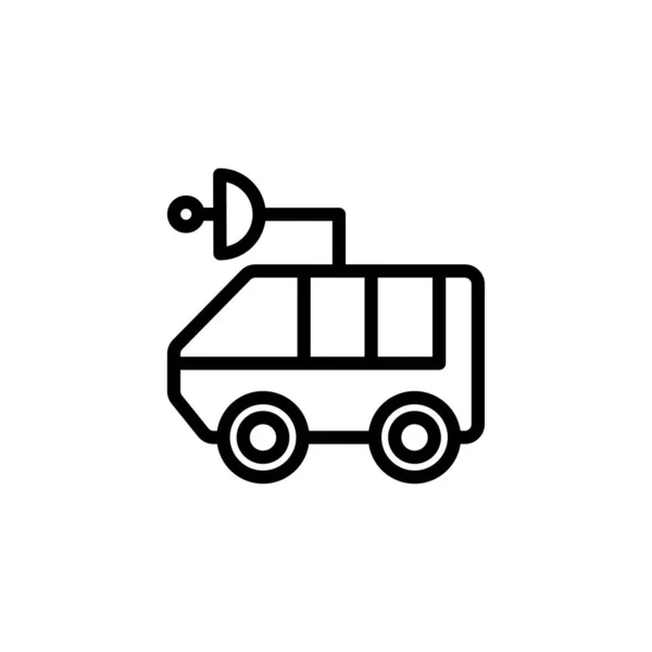 Space Car Symbol Vektor Logotyp — Stockvektor