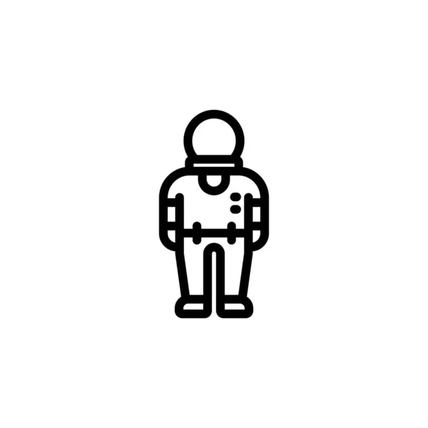 Icona Astronauta Nel Vettore Logotipo — Vettoriale Stock
