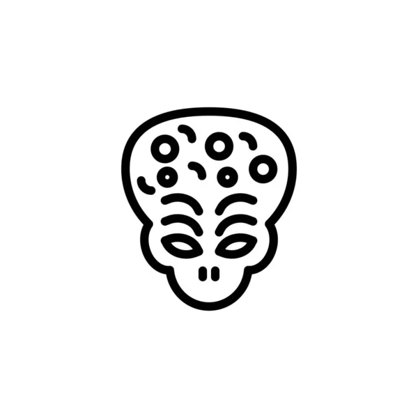 Icône Extraterrestre Vecteur Logotype — Image vectorielle