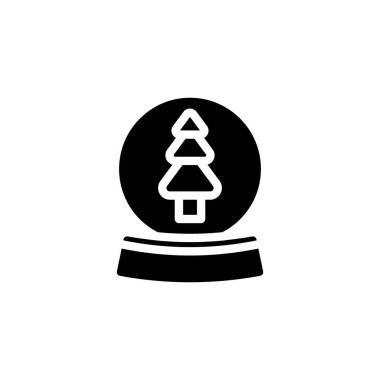 Kar Küresi simgesi vektörde. Logotype